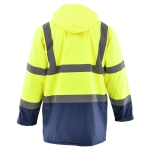 Żółta długa ocieplana kurtka 5w1 DROGOWIEC WINTER - tył