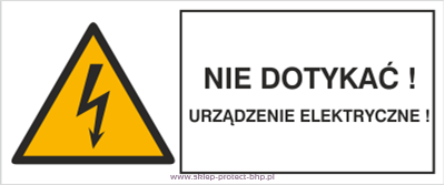 Znak elektryczny HB001 - Nie dotykać! Urządzenie elektryczne