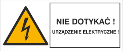 Nie dotykać! Urządzenie elektryczne - Znak elektryczny - HB001