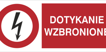 Dotykanie wzbronione - Znak elektryczny - HD008