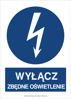 Wyłącz zbędne oświetlenie - Znak elektryczny - HE022