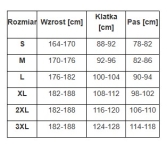Granatowe spodnie do pasa ocieplane GRZMOT BASIC - wymiary