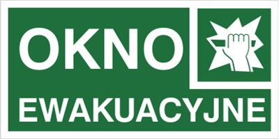 Okno ewakuacyjne - Znak ewakuacyjny - AC007