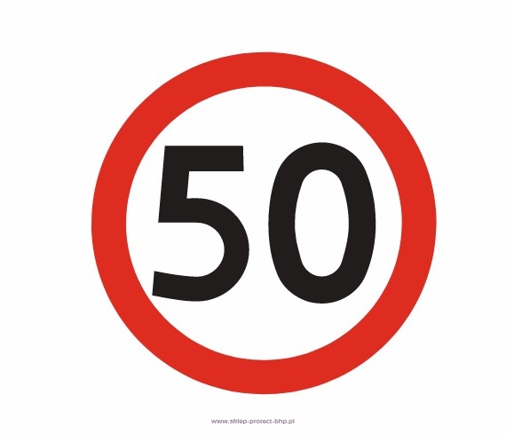 Znak B-33 ograniczenie prędkości do ... km/h