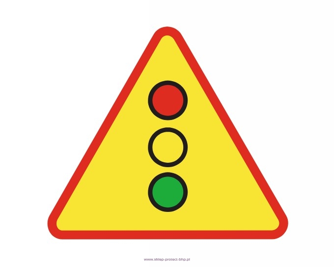 Znak ostrzegawczy A-29 sygnały świetlne