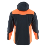 Grafitowo-pomarańczowa softshell COMFORT PLUS - tył