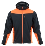 Grafitowo-pomarańczowa softshell COMFORT PLUS - przód