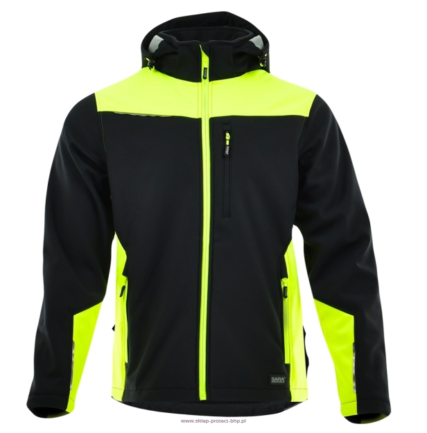 Czarno-żółta softshell COMFORT PLUS - przód