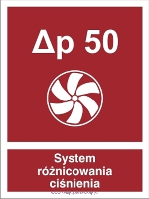 Znak przeciwpożarowy BC058 - System różnicowania ciśnienia