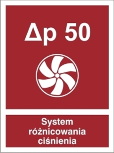 System różnicowania ciśnienia - Znak przeciwpożarowy - BC058