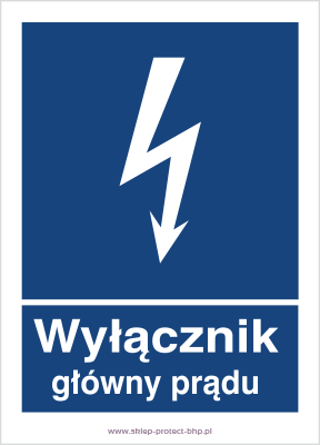 Główny wyłącznik prądu - Znak elektryczny - HG014