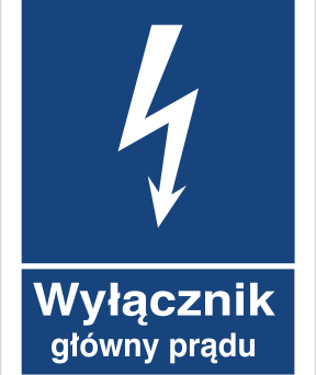 Główny wyłącznik prądu - Znak elektryczny - HG014