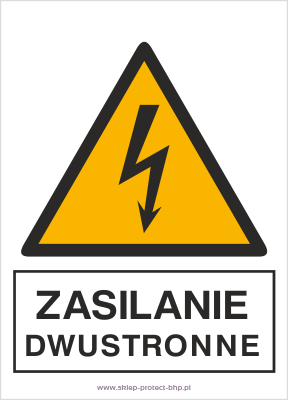 Zasilanie dwustronne - Znak elektryczny - HA017