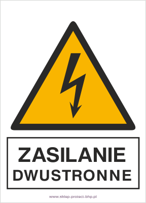 Znak elektryczny HA017 - zasilanie dwustronne
