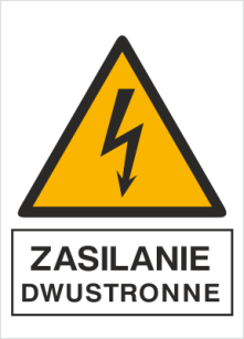 Zasilanie dwustronne - Znak elektryczny - HA017