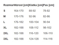 Ocieplana długa kurtka KOLPEO BASIC - wymiary