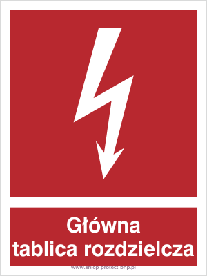 Znak przeciwpożarowy BC010 - Główna tablica rozdzielcza