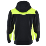 Czarno-żółta rozpinana bluza dresowa COMFORT PLUS - tył