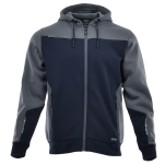 Granatowo-szara rozpinana bluza dresowa COMFORT PLUS - przód