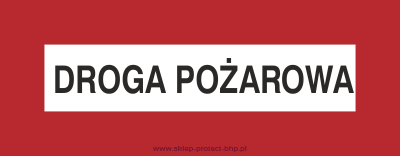 Znak przeciwpożarowy BC104 - Droga pożarowa