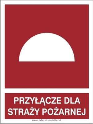 Przyłącze dla straży pożarnej - Znak przeciwpożarowy - BB023