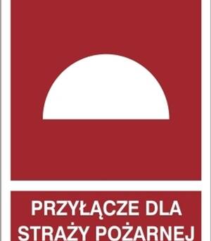 Przyłącze dla straży pożarnej - Znak przeciwpożarowy - BB023