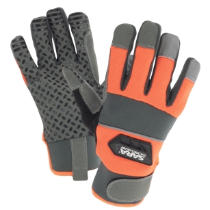 Rękawice typu Mechanik RSM004 FLUOGRIP Pomarańczowy odblaskowy Szary