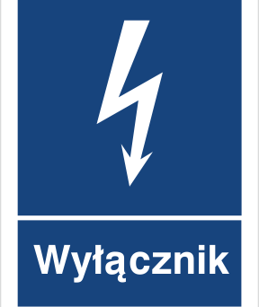 Wyłącznik - Znak elektryczny - HG009