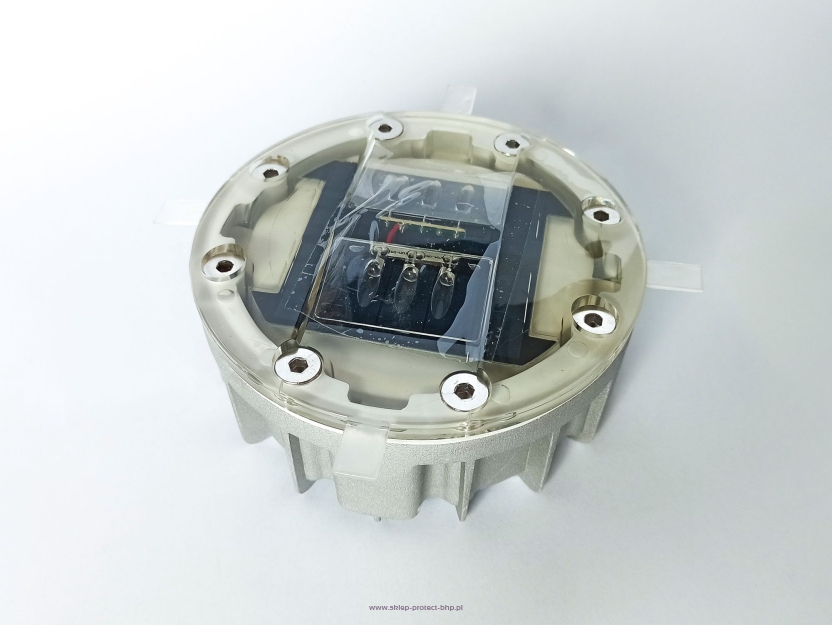 Najezdniowy solarny element odblaskowy - biały