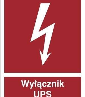 Wyłącznik UPS - Znak przeciwpożarowy - BC048