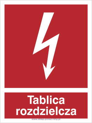 Znak przeciwpożarowy BC009 - Tablica rozdzielcza