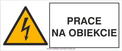 Prace na obiekcie - Znak elektryczny - HB023