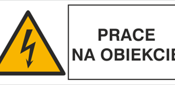 Prace na obiekcie - Znak elektryczny - HB023