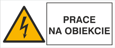 Prace na obiekcie - Znak elektryczny - HB023