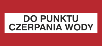 Do punktu czerpania wody - Znak przeciwpożarowy - BC108