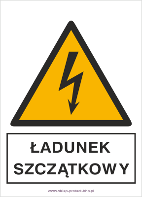 Znak elektryczny HA011 - ładunek szczątkowy