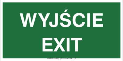 Wyjście / EXIT - Znak ewakuacyjny - AC001