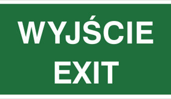 Wyjście / EXIT - Znak ewakuacyjny - AC001