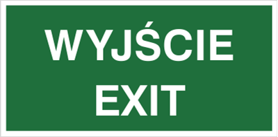 Wyjście / EXIT - Znak ewakuacyjny - AC001