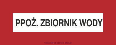 PPOŻ. zbiornik wody - Znak przeciwpożarowy - BC101