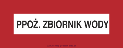 Znak przeciwpożarowy BC101 - PPOŻ. zbiornik wody