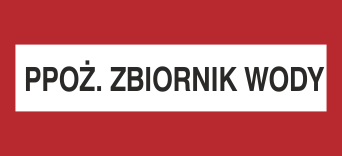 PPOŻ. zbiornik wody - Znak przeciwpożarowy - BC101