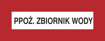 PPOŻ. zbiornik wody - Znak przeciwpożarowy - BC101