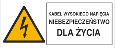 Kabel wysokiego napięcia - Znak elektryczny - HB005