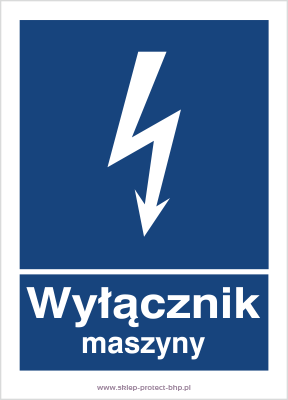 Wyłącznik maszyny - Znak elektryczny - HG051