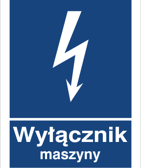 Wyłącznik maszyny - Znak elektryczny - HG051