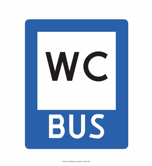 Znak D-26 toaleta publiczna BUS