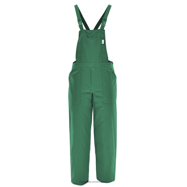 Zielone ocieplane spodnie ogrodniczki BASIC WINTER NORMAN