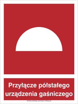 Przyłącze półstałego urządzenia gaśniczego - Znak przeciwpożarowy - BB004