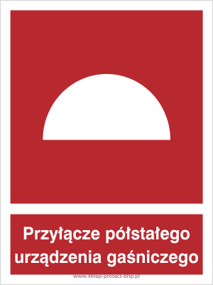 Znak przeciwpożarowy BB004 - Przyłącze półstałego urządzenia gaśniczego